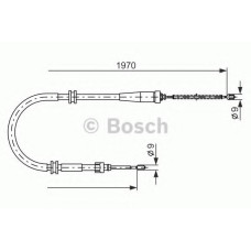 Трос, стоянкова гальмівна система BOSCH 1 987 482 253