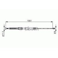 Трос, стоянкова гальмівна система BOSCH 1 987 482 264