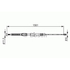 Трос, стоянкова гальмівна система BOSCH 1 987 482 264
