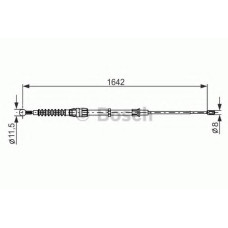 Трос, стоянкова гальмівна система BOSCH 1 987 482 267