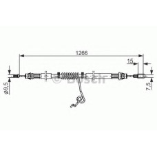 Трос, стоянкова гальмівна система BOSCH 1 987 482 281