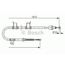 Трос, стоянкова гальмівна система BOSCH 1 987 482 361