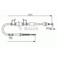 Трос, стоянкова гальмівна система BOSCH 1 987 482 362