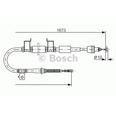 Трос, стоянкова гальмівна система BOSCH 1 987 482 362