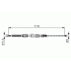 Трос, стоянкова гальмівна система BOSCH 1 987 482 378