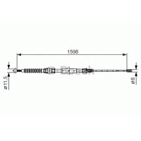 Трос, стоянкова гальмівна система BOSCH 1 987 482 379