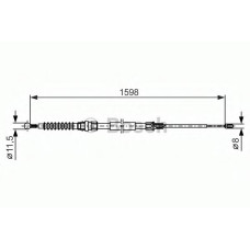 Трос, стоянкова гальмівна система BOSCH 1 987 482 379