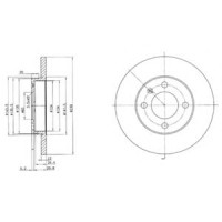 Гальмівний диск DELPHI BG2116