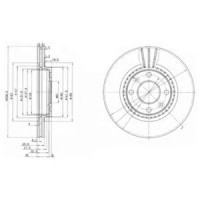 Гальмівний диск DELPHI BG2625