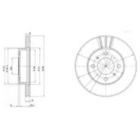 Гальмівний диск DELPHI BG2810
