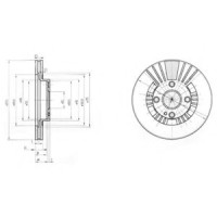Гальмівний диск DELPHI BG3509