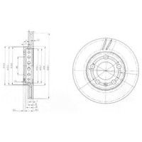 Гальмівний диск DELPHI BG3695