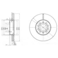 Гальмівний диск DELPHI BG3833C