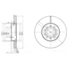 Гальмівний диск DELPHI BG3833C