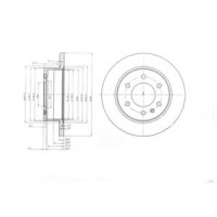 Гальмівний диск DELPHI BG4033