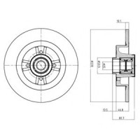 Гальмівний диск DELPHI BG9032RS