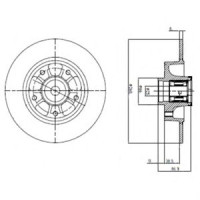 Гальмівний диск DELPHI BG9112RS