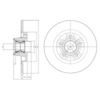 Гальмівний диск DELPHI BG9113RSC