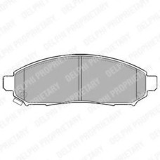 Комплект гальмівних колодок, дискове гальмо DELPHI LP2011