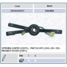 Вимикач на колонці кермового керування MAGNETI MARELLI 000043026010