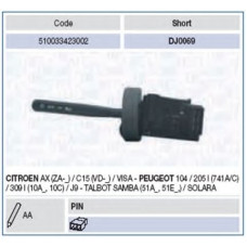 Вимикач на колонці кермового керування MAGNETI MARELLI 510033423002
