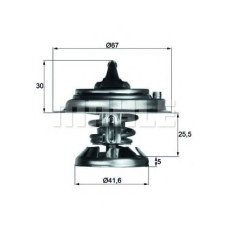 Термостат, охолоджуюча рідина MAHLE TX 14 87D