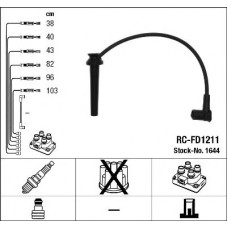 Комплект дротів запалювання NGK 1644