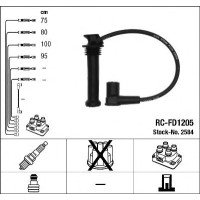 Комплект дротів запалювання NGK 2584