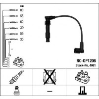 Комплект дротів запалювання NGK 4061