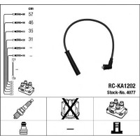 Комплект дротів запалювання NGK 4077