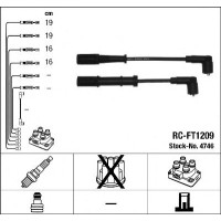 Комплект дротів запалювання NGK 4746