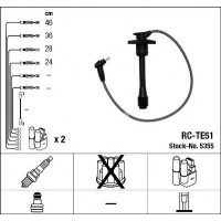 Комплект дротів запалювання NGK 5355