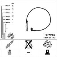 Комплект дротів запалювання NGK 7302