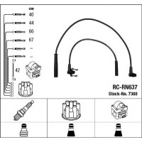 Комплект дротів запалювання NGK 7368