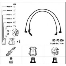 Комплект дротів запалювання NGK 7406