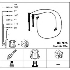 Комплект дротів запалювання NGK 9874