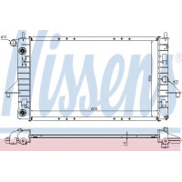 Радіатор, охолодження двигуна NISSENS 60782A