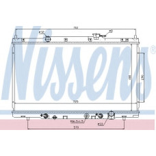 Радіатор, охолодження двигуна NISSENS 62572