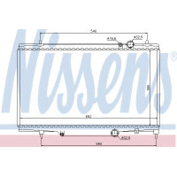 Радіатор, охолодження двигуна NISSENS 652691