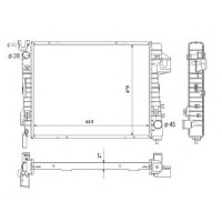 Теплообмінник, опалення салону NRF 54210