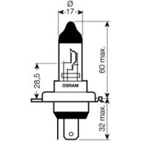 Лампа розжарювання, основна фара; Лампа розжарювання, основна фара OSRAM 64185