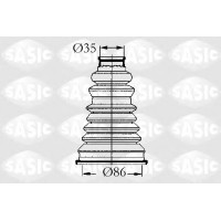 Комплект пильника, приводний вал SASIC 4003432