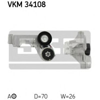 Натяжний ролик, полікліновий ремінь SKF VKM 34108