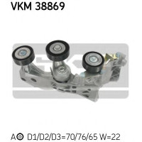 Натяжний ролик, полікліновий ремінь SKF VKM 38869