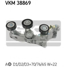 Натяжний ролик, полікліновий ремінь SKF VKM 38869