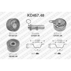 Комплект ременя ГРМ SNR KD457.48