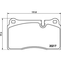 Комплект гальмівних колодок, дискове гальмо TEXTAR 2021701