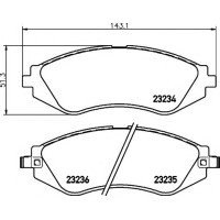 Комплект гальмівних колодок, дискове гальмо TEXTAR 2323401