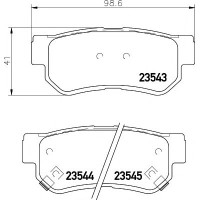 Комплект гальмівних колодок, дискове гальмо TEXTAR 2354301