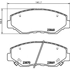Комплект гальмівних колодок, дискове гальмо TEXTAR 2386801